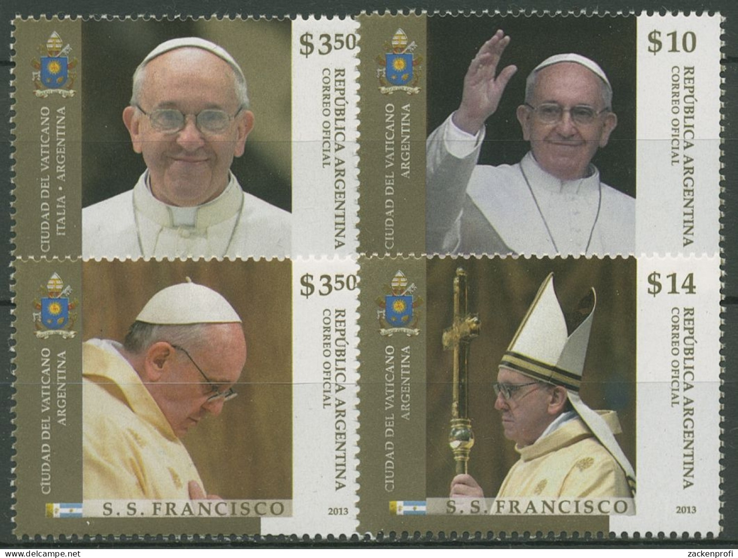 Argentinien 2013 Wahl Von Papst Franziskus 3500/03 Postfrisch - Neufs