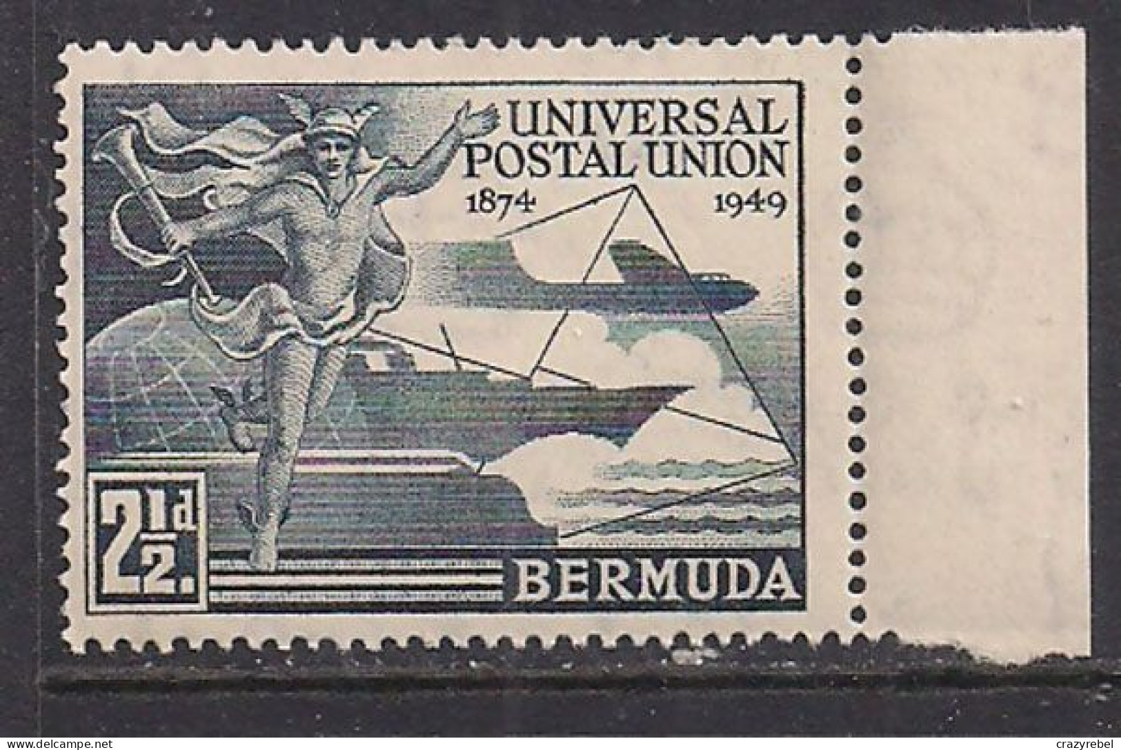 Bermuda 1949 KGV1 2 1/2d UPU SG 130 MNH ( K273 ) - Bermuda