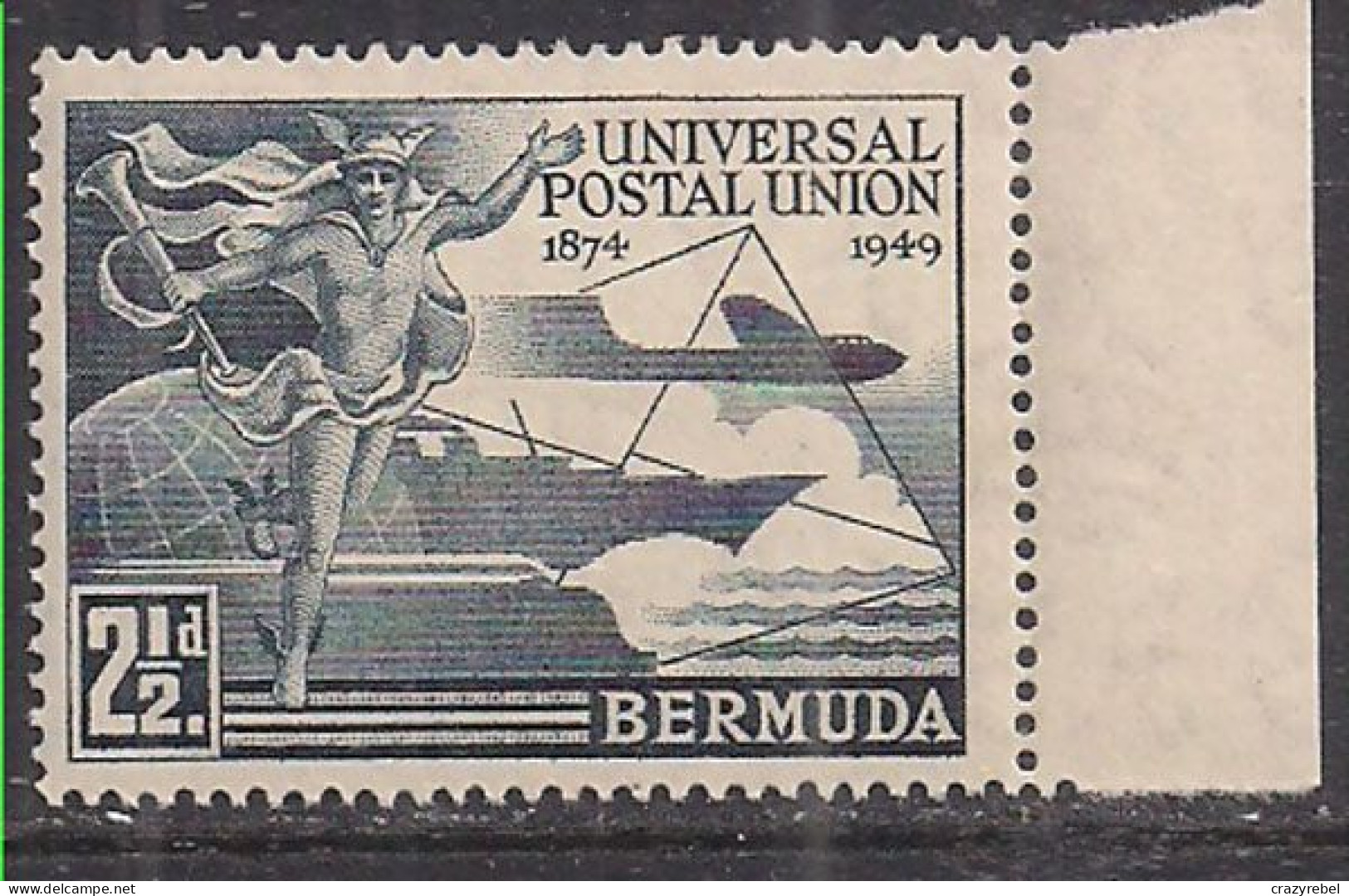 Bermuda 1949 KGV1 2 1/2d UPU SG 130 MNH ( K332 ) - Bermuda