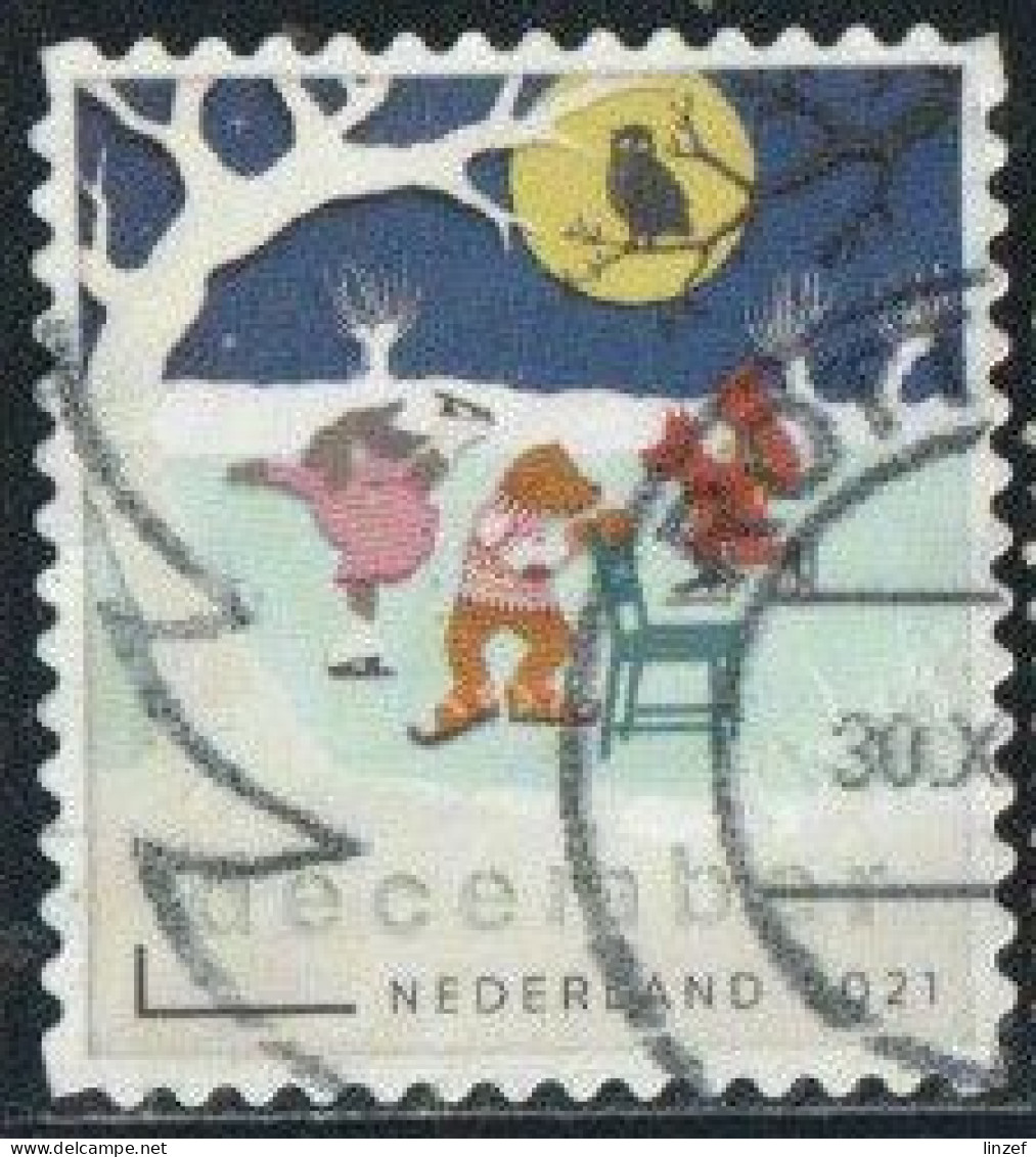 Pays-Bas 2021 Yv. N°4011 - Décembre - Animaux Faisant Du Patin à Glace -  Oblitéré - Used Stamps