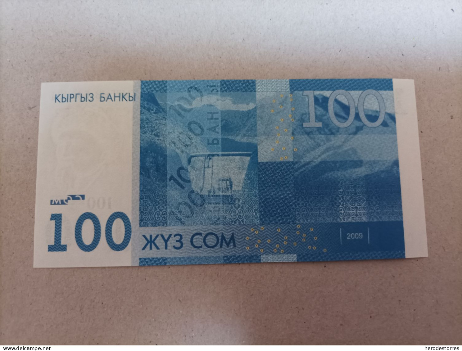 Billete De Kirguistán De 100 Som, Año 2010, UNC - Kirguistán