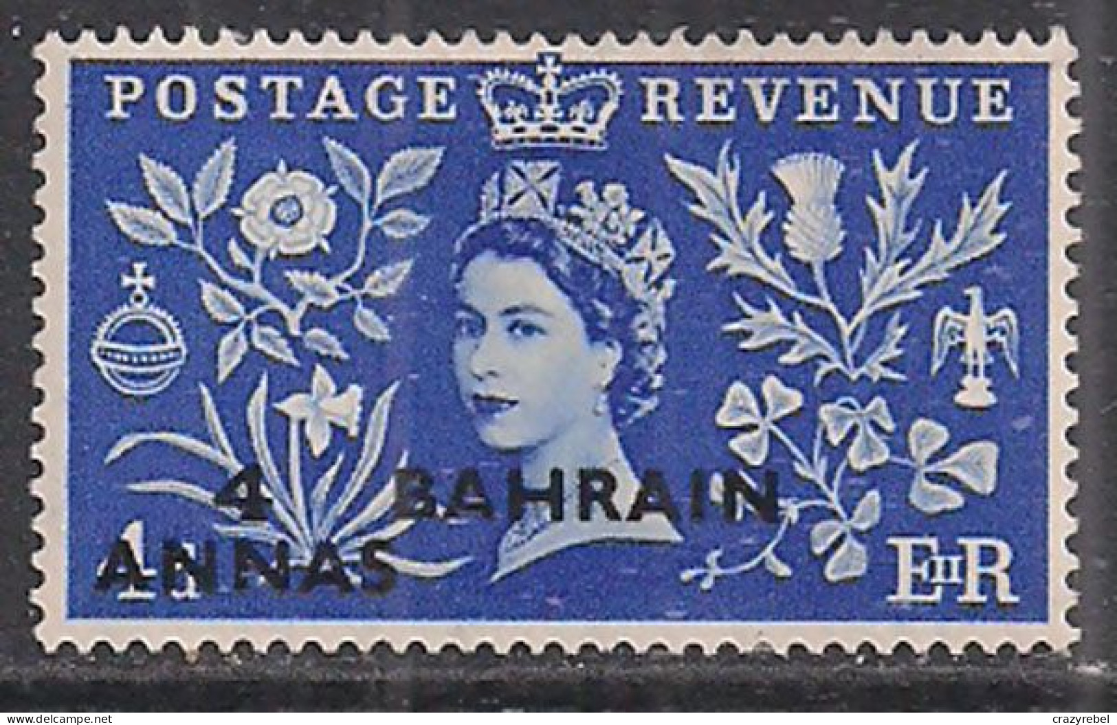 Bahrain 1953 QE2 4Anna Blue SG 91  MNH ( F194 ) - Bahreïn (...-1965)