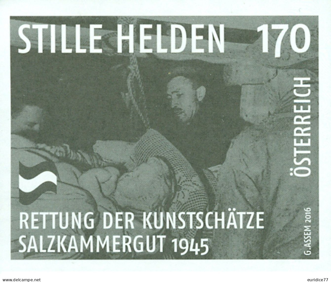 Austria 2016 - Stille Helden - Rettung Der Kunstschätze, Salzkammergut 1945 Black Print Mnh** - Prove & Ristampe