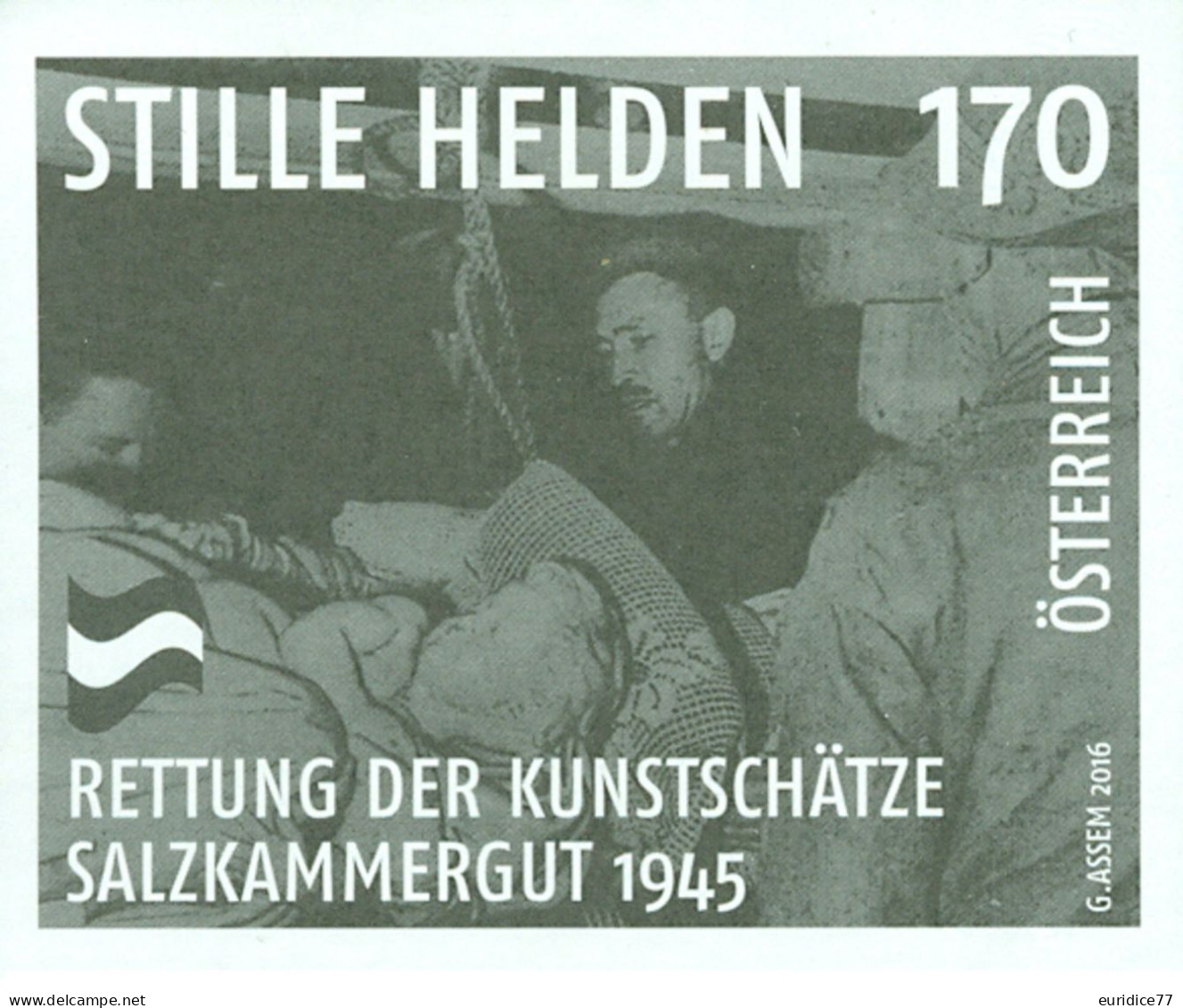 Austria 2016 - Stille Helden - Rettung Der Kunstschätze, Salzkammergut 1945 Black Print Mnh** - Ensayos & Reimpresiones