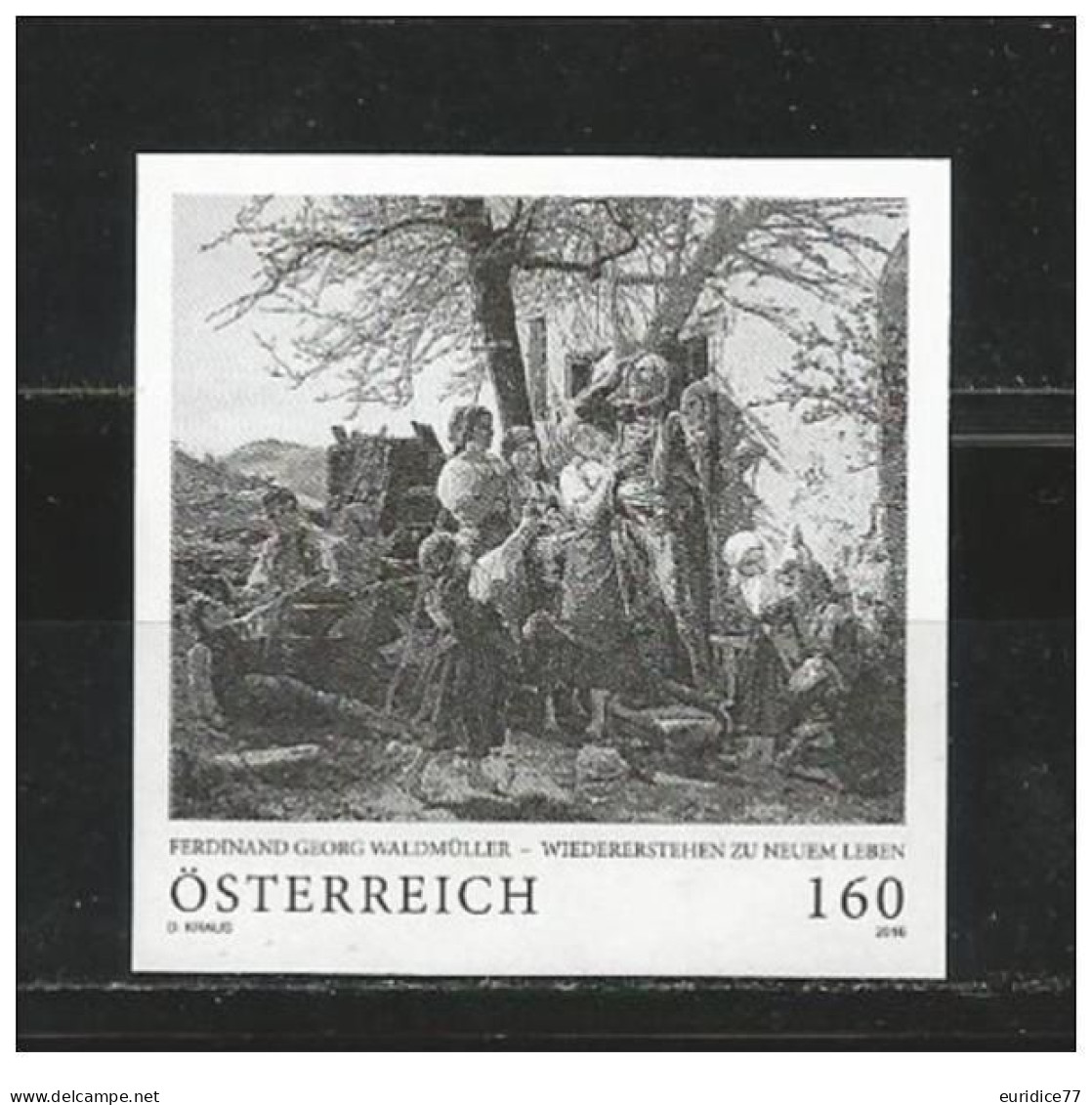 Austria 2016 - Alte Meister - Ferdinand Georg Waldmüller Black Print Mnh** - Prove & Ristampe