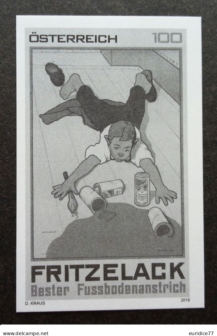 Austria 2016 - Klassische Markenzeichen - Fritzelack Black Print Mnh** - Prove & Ristampe