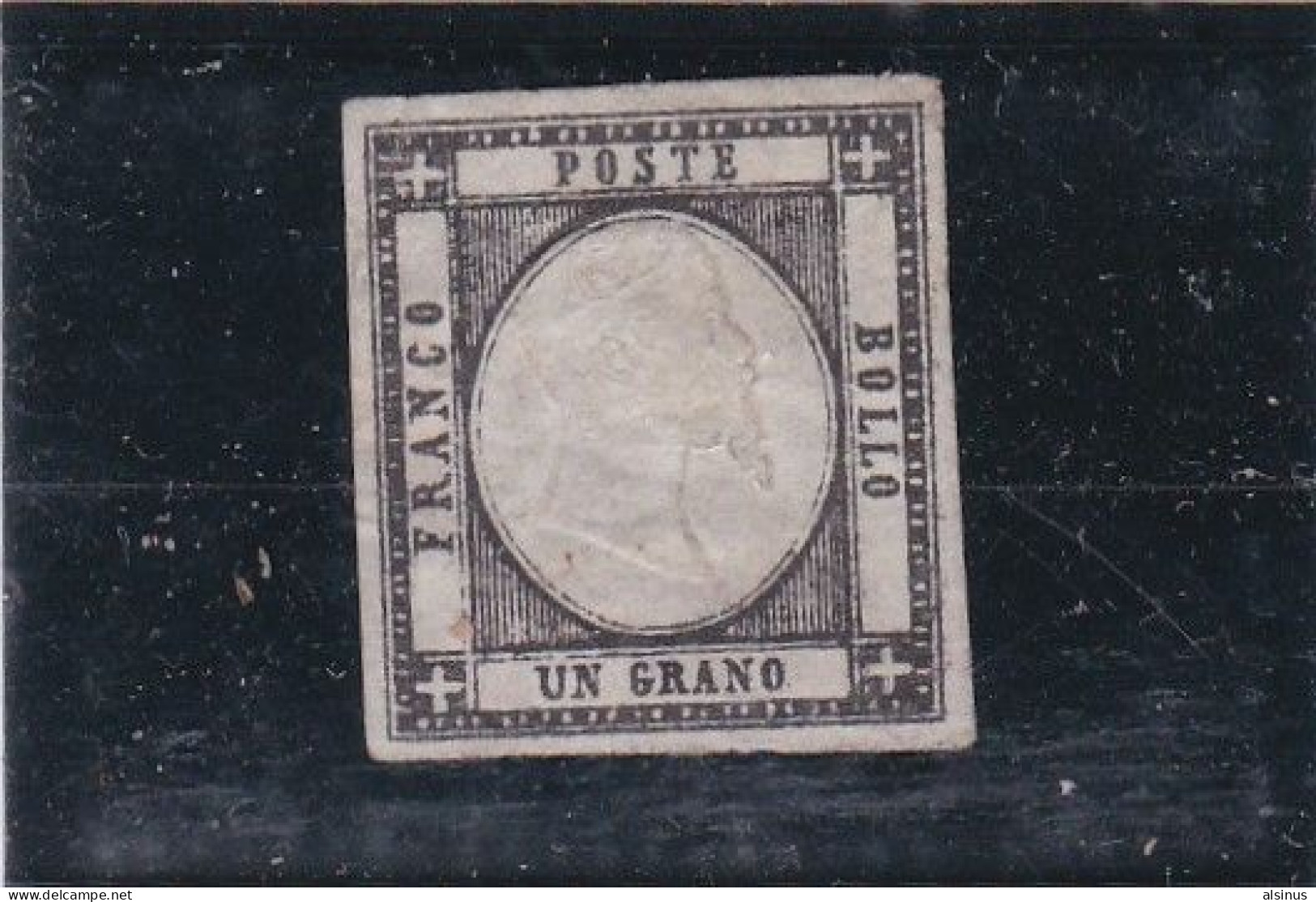 ITALIE - NAPLE - 1861 - VICTOR EMMANUEL II - EFFIGIE EN RELIEF - 1 G NOIR - SANS GOMME - Naples