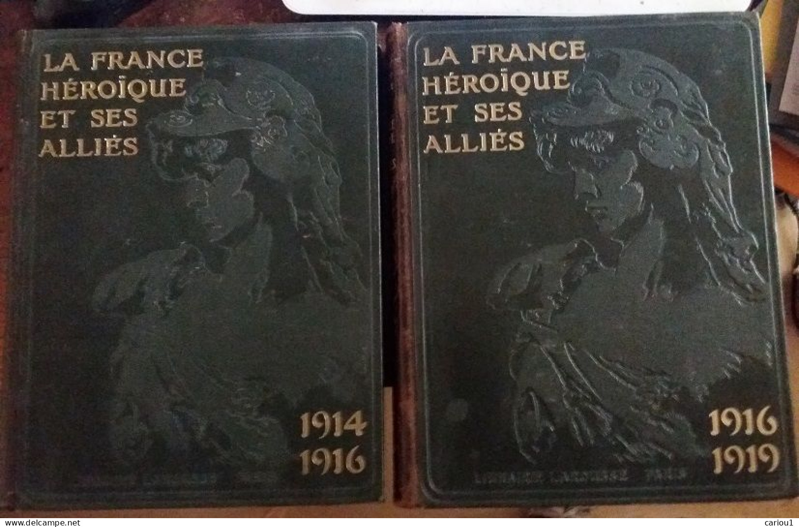 C1 14 18 La FRANCE ET SES ALLIES Complet 2 Tomes RELIE Illustre 1919 - Français