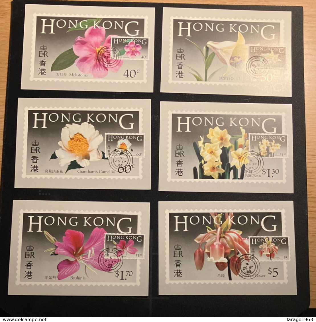 1985 Hong Kong Flowers Fleurs Maximum Cards FDC - FDC