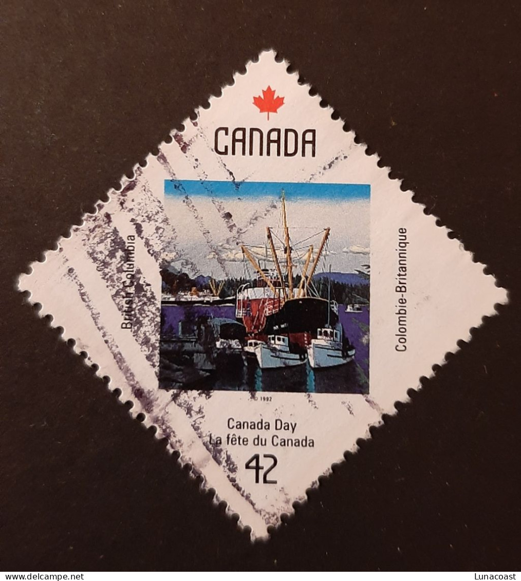 Canada 1992  USED  Sc1429   42c, Canada Day, British Columbia - Gebruikt