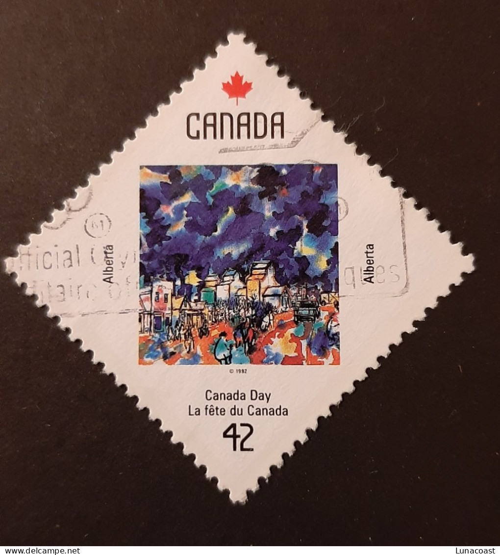Canada 1992  USED  Sc1428   42c, Canada Day, Alberta - Usados