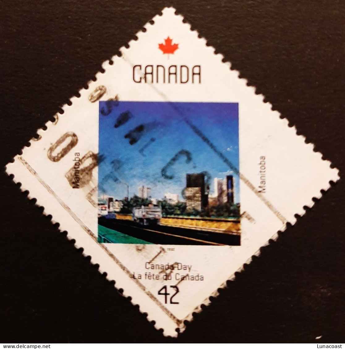 Canada 1992  USED  Sc1426   42c, Canada Day, Manitoba - Gebruikt