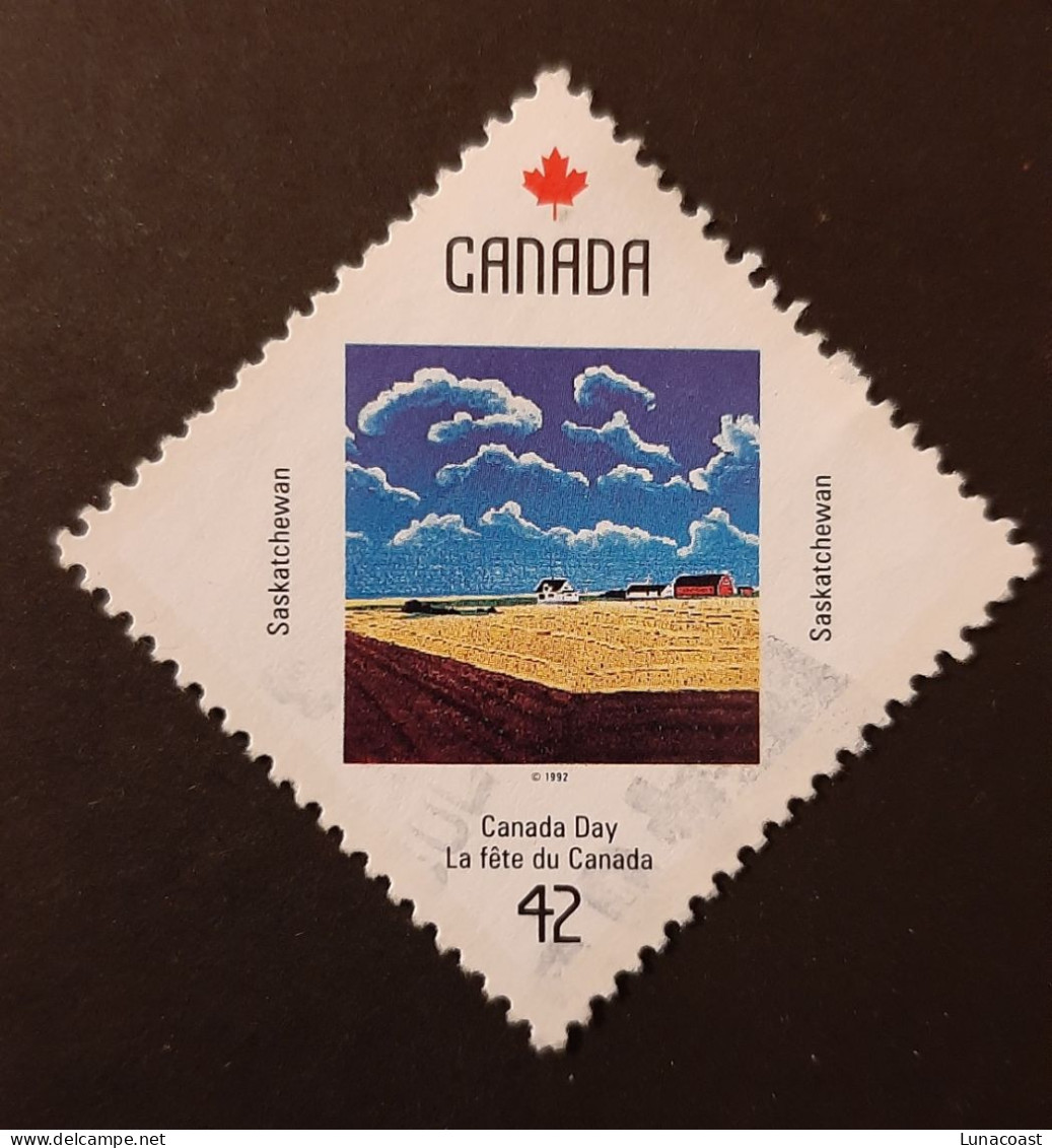 Canada 1992  USED  Sc1425   42c, Canada Day, Saskatchewan - Gebruikt