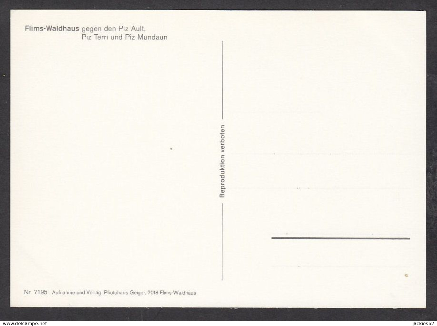 109679/ FLIMS-WALDHAUS Gegen Den Piz Ault, Piz Terri Und Piz Mundaun - Ftan