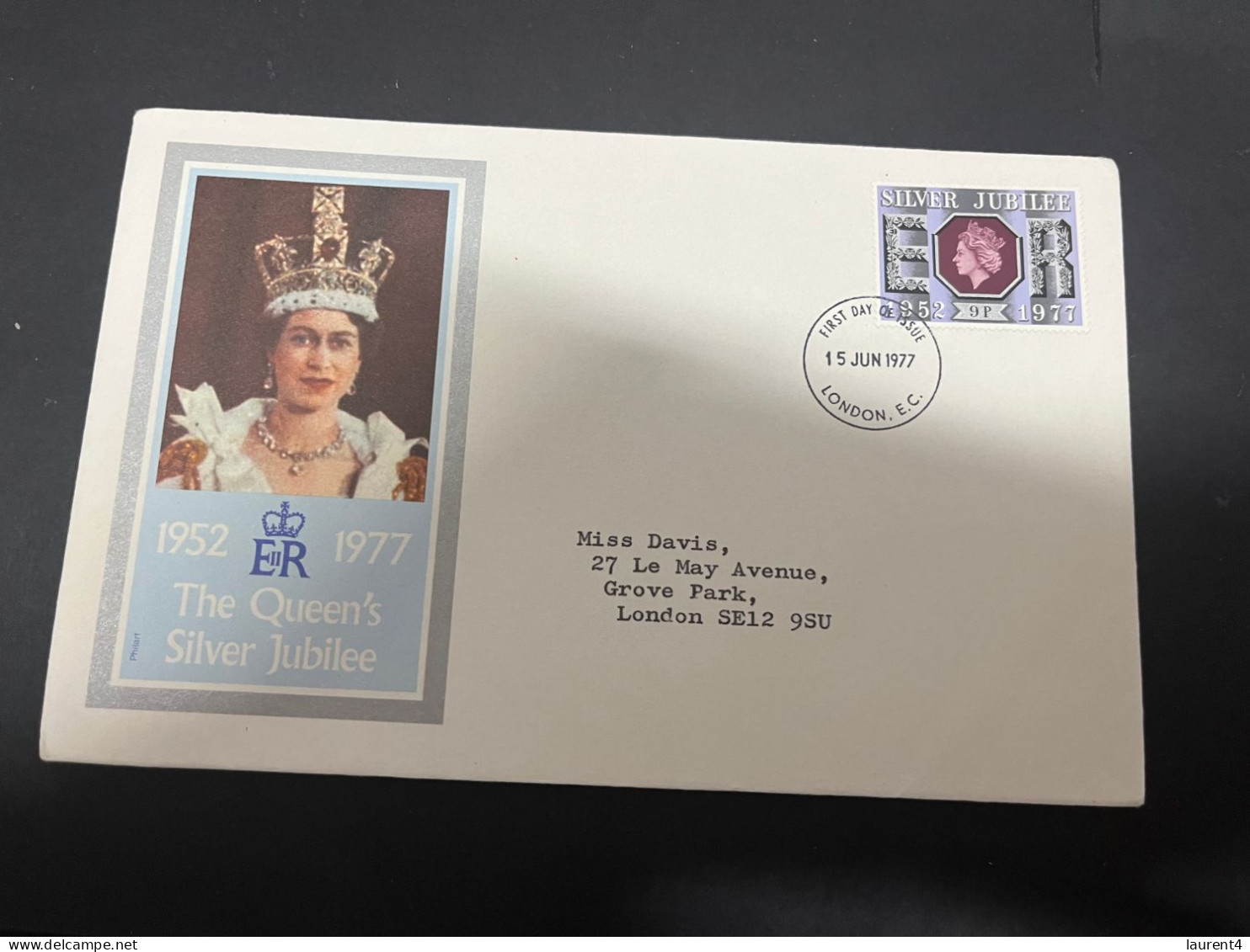 8-2-2024 (3 X 39) UK (Great Britain) FDC - 1977 - Queen's Silver Jubilee - 1971-1980 Dezimalausgaben