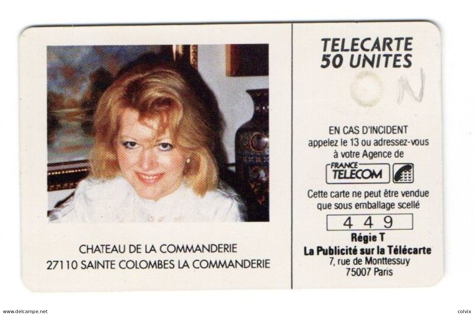 FRANCE TELECARTE D290 LYNAMOUE 50U 1200 Ex DATE1990 NEUVE - Privadas