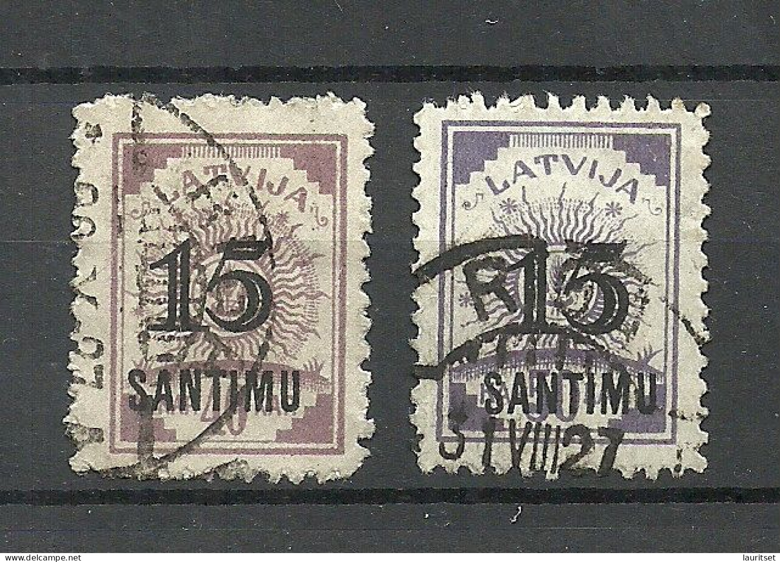 LATVIA Lettland 1927 Michel 114 - 115 O - Lettonie