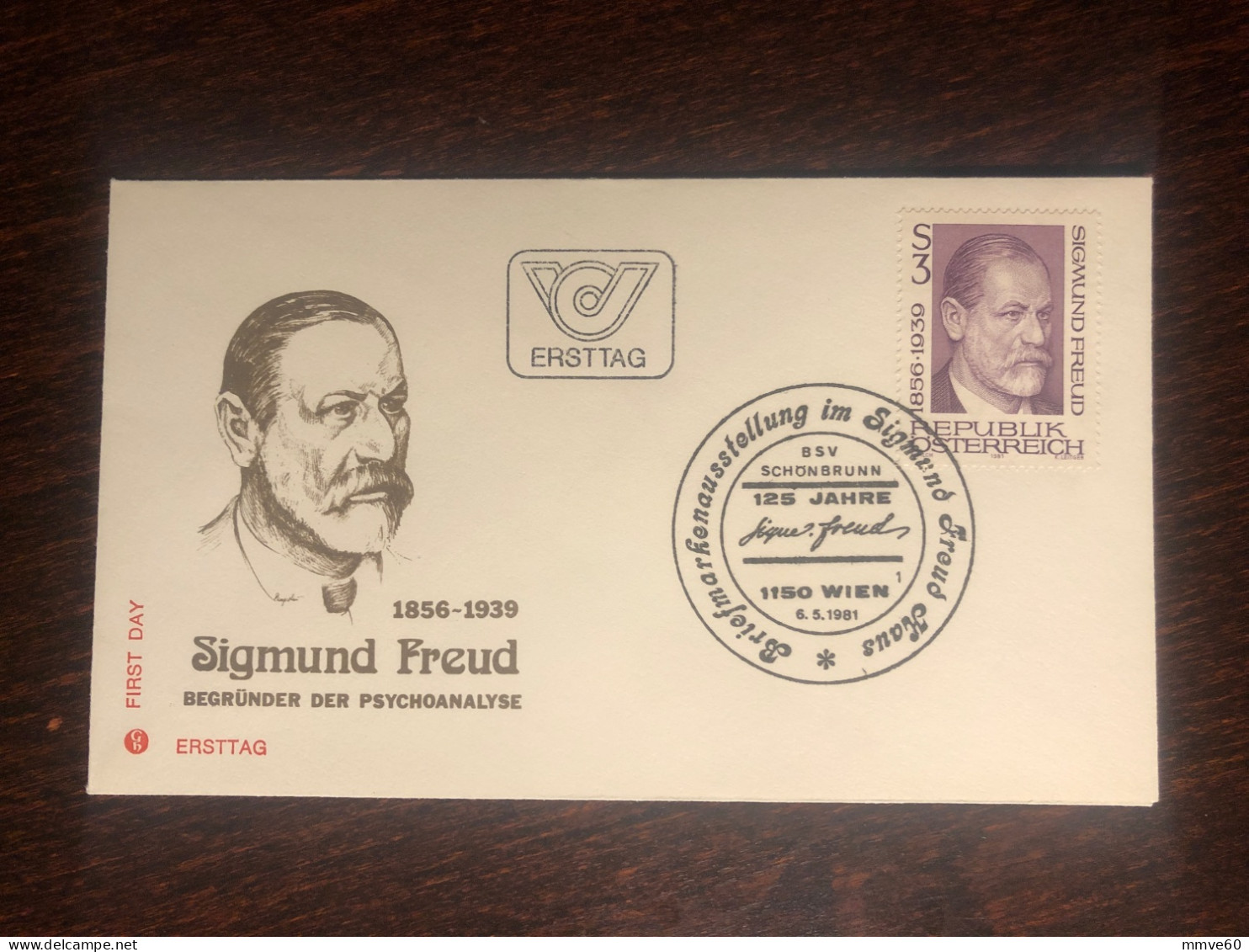 AUSTRIA FDC COVER 1981 YEAR FREUD PSYCHIATRY HEALTH MEDICINE STAMPS - Brieven En Documenten