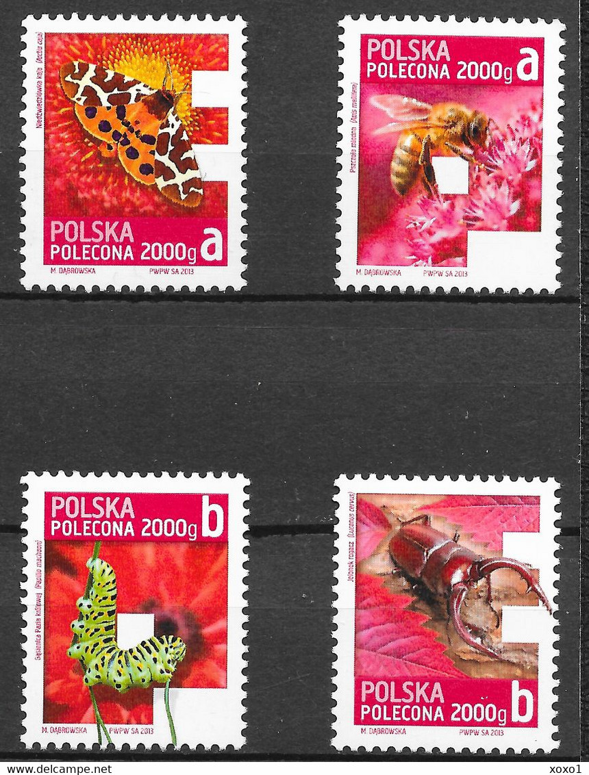 Poland 2013 MiNr. 4642 - 4645 Polen Insect Butterflies, Beetles, Bees 4V MNH **  35,00 € - Ongebruikt