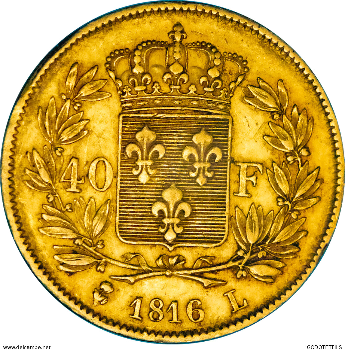 Restauration - 40 Francs Louis XVIII -1816 Bayonne - 40 Francs (gold)