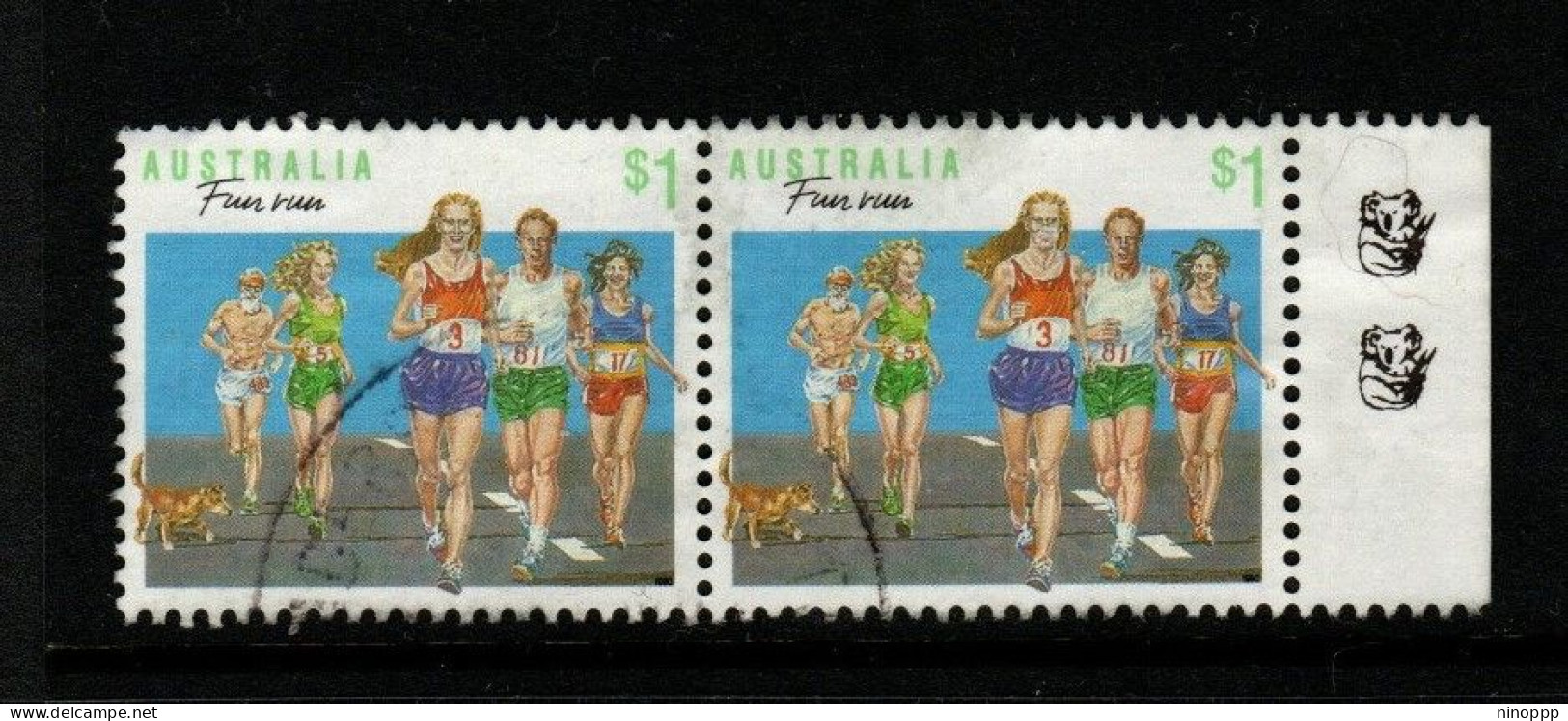 Australia ASC 1231c 1991 Sports $ 1 Fun Run  Reprint 2 Koala,used - Essais & Réimpressions