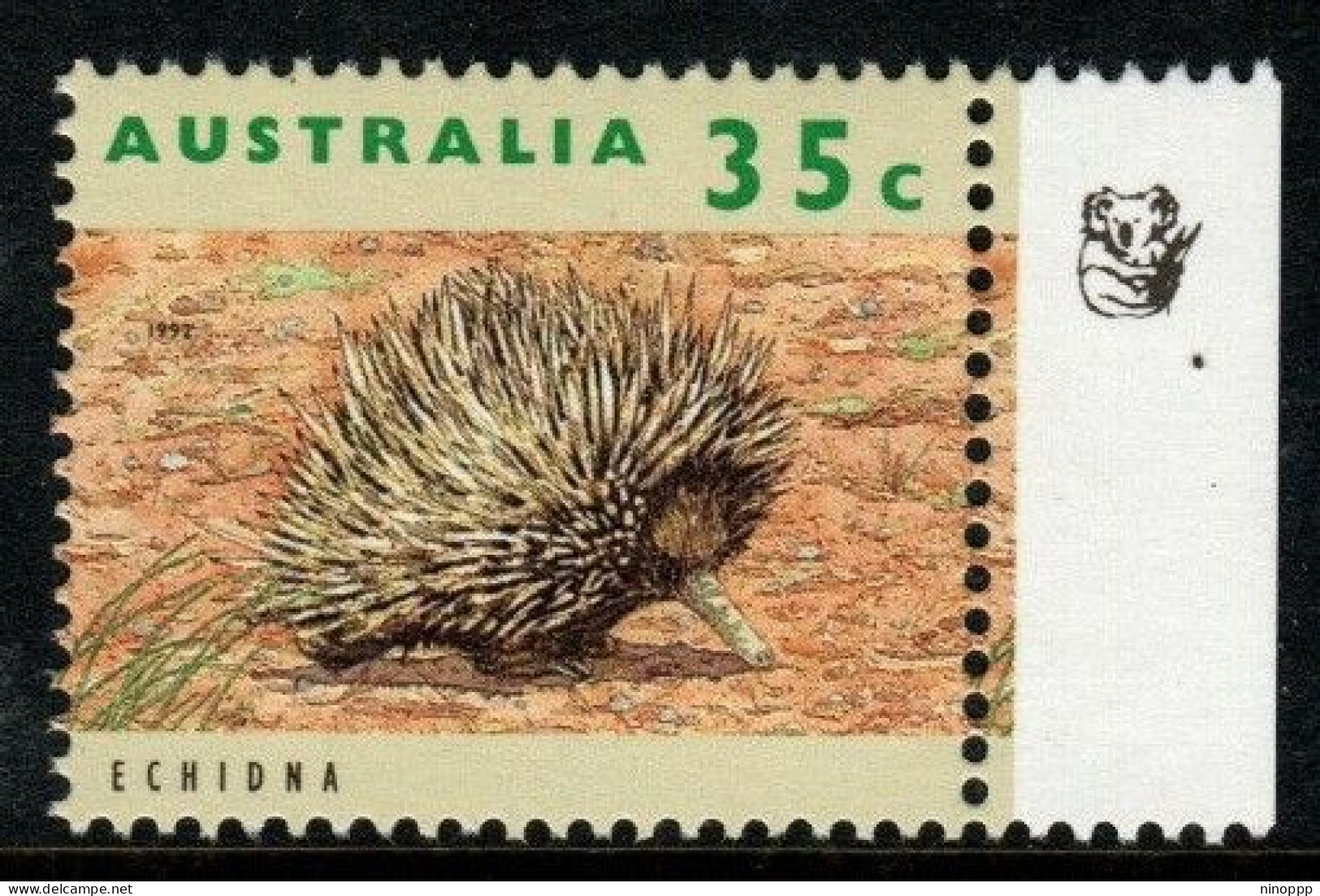 Australia Cat 1358a Wildlife  35c Ecchidna  , 1 Koalas Reprint,mint Never Hinged - Probe- Und Nachdrucke