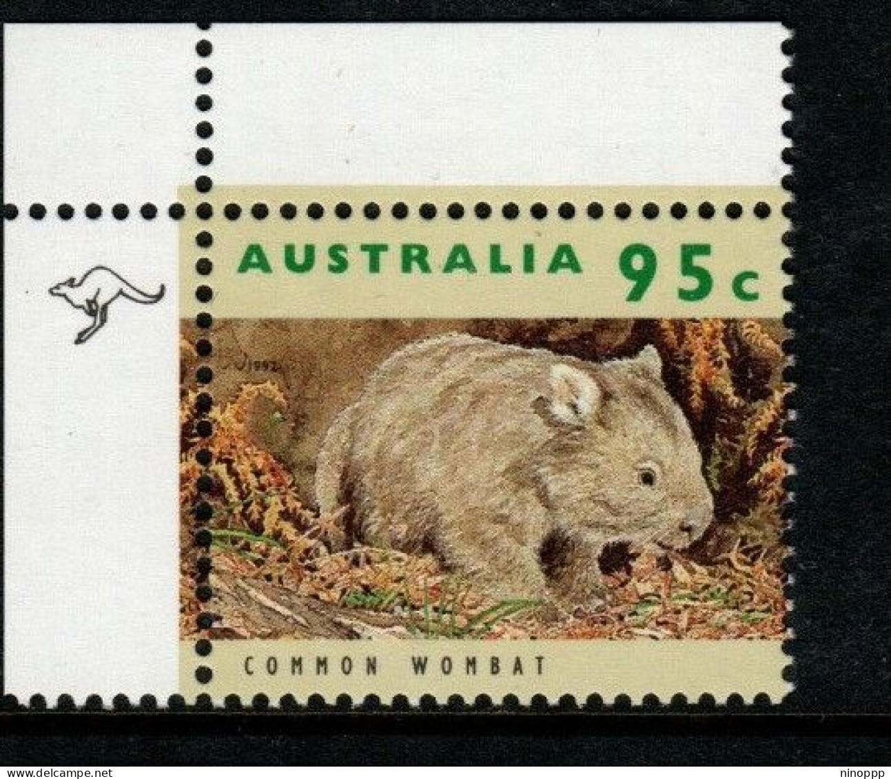 Australia Cat 1361e Wildlife  95c Common Wombat  , 1Roo Reprint,mint Never Hinged - Proofs & Reprints