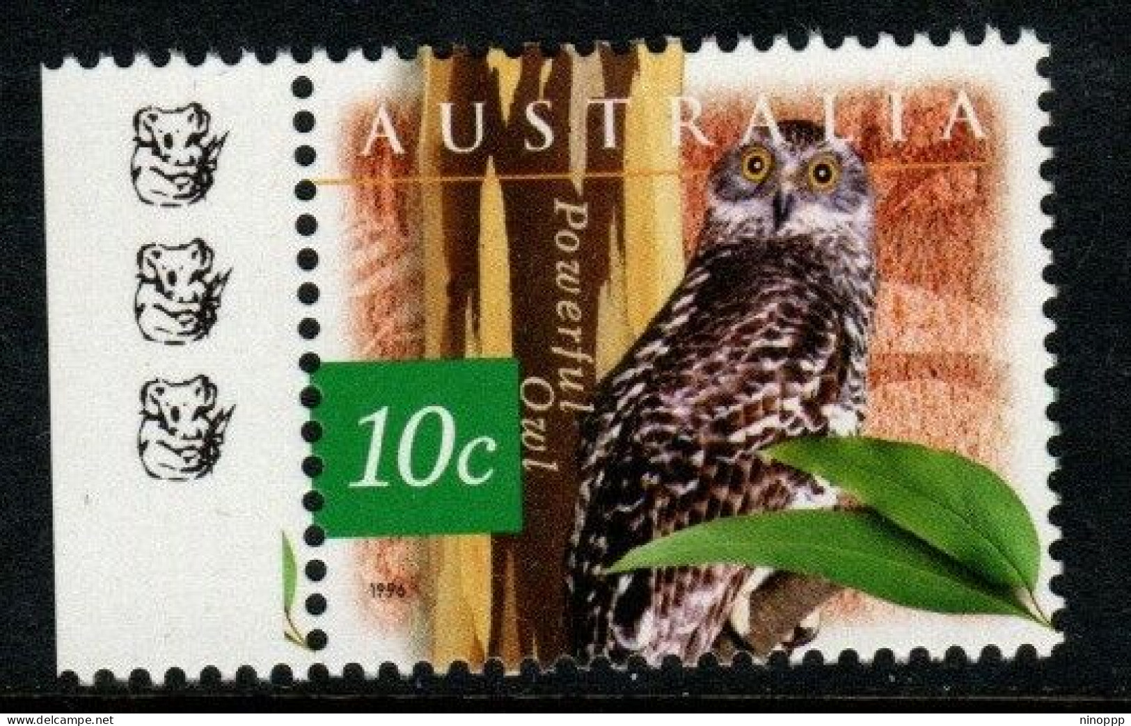 Australia Cat 1561c  Nature Of Australia  10c Powerful Owl  , 3 Koalas Reprint,mint Never Hinged - Essais & Réimpressions