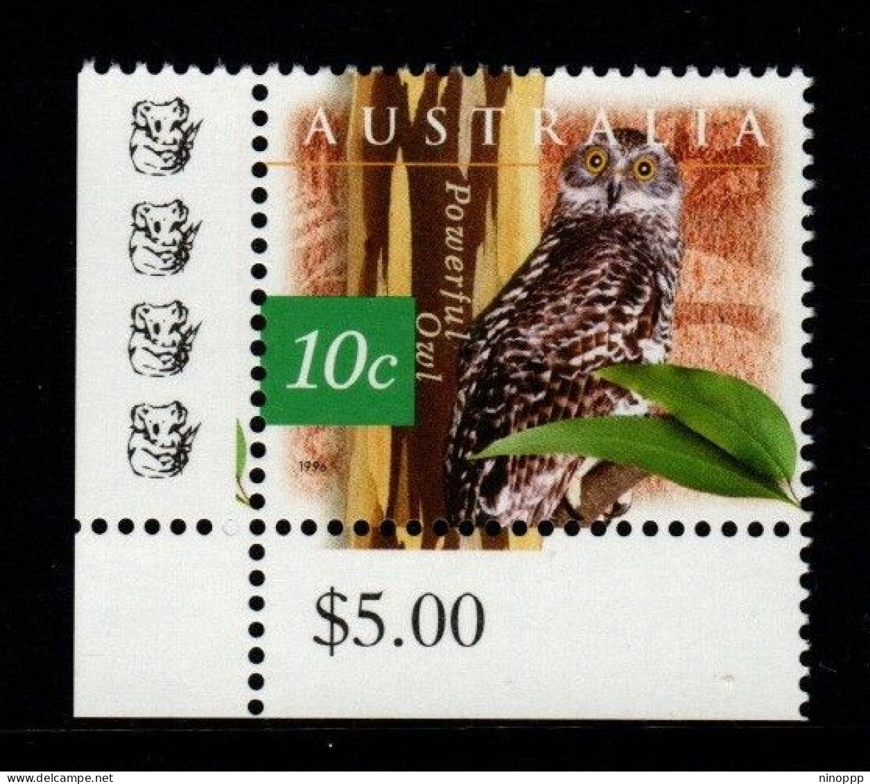 Australia Cat 1561d  Nature Of Australia  10c Powerful Owl  , 4 Koalas Reprint,mint Never Hinged - Proofs & Reprints