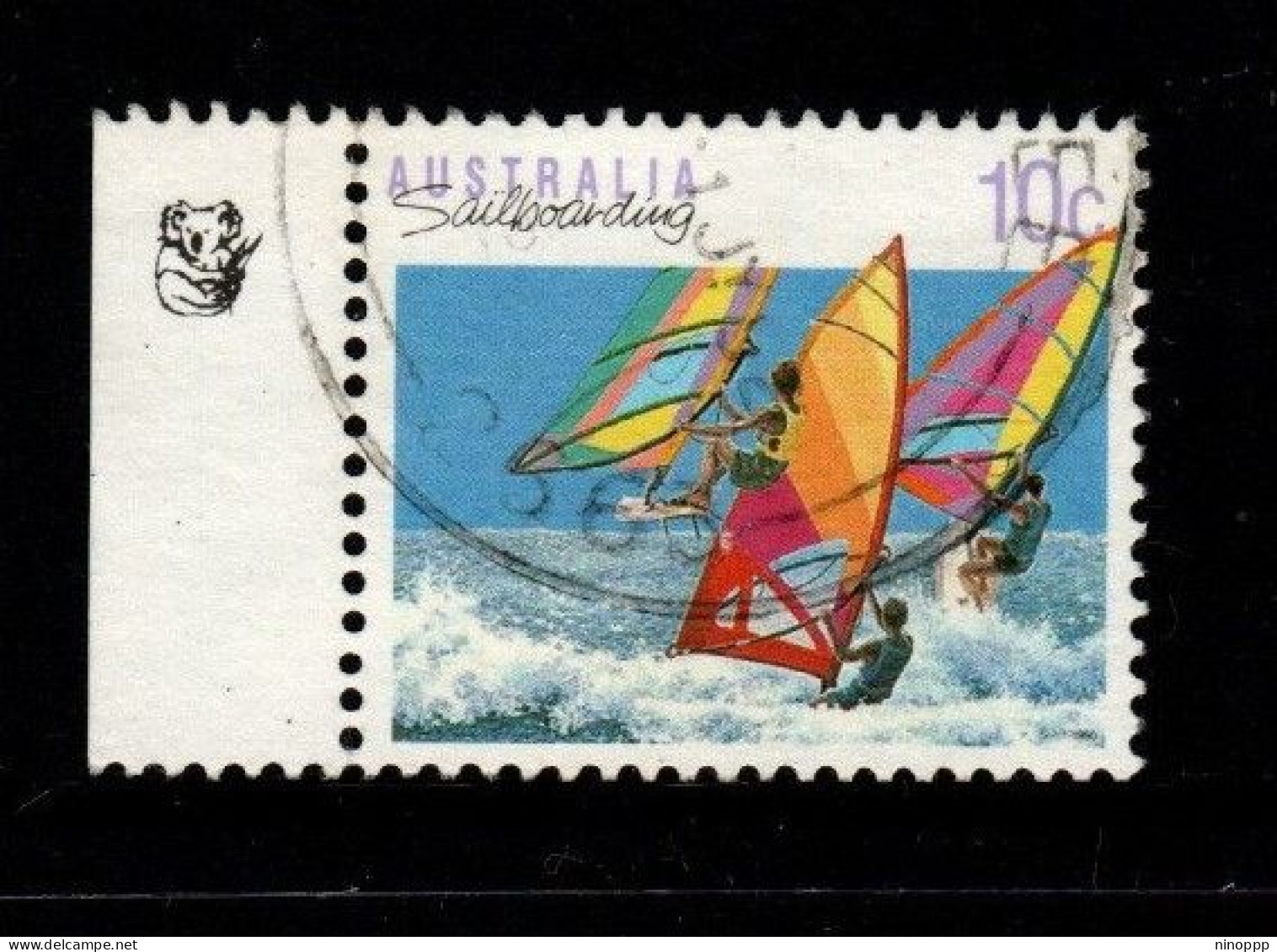 Australia Cat 1228a  Sports 10c Sailboarding, 1 Koala Reprint,used - Ensayos & Reimpresiones