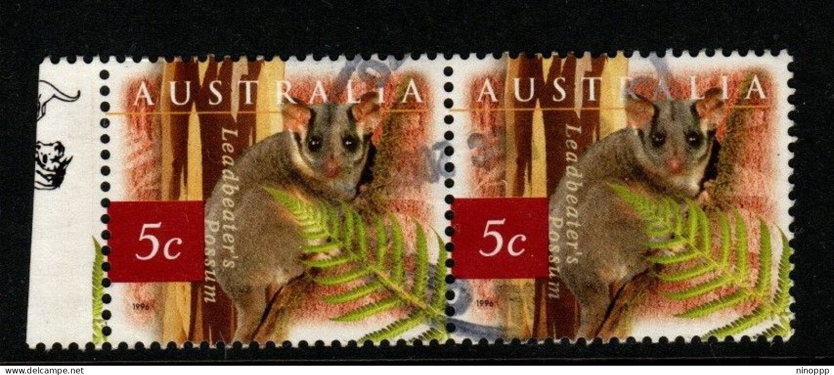 Australia Cat 1560f 2002 Nature Of Australia, 5c Leadbeater's Possum,reprint 1 Koala ,1 Roo,Used - Proeven & Herdruk