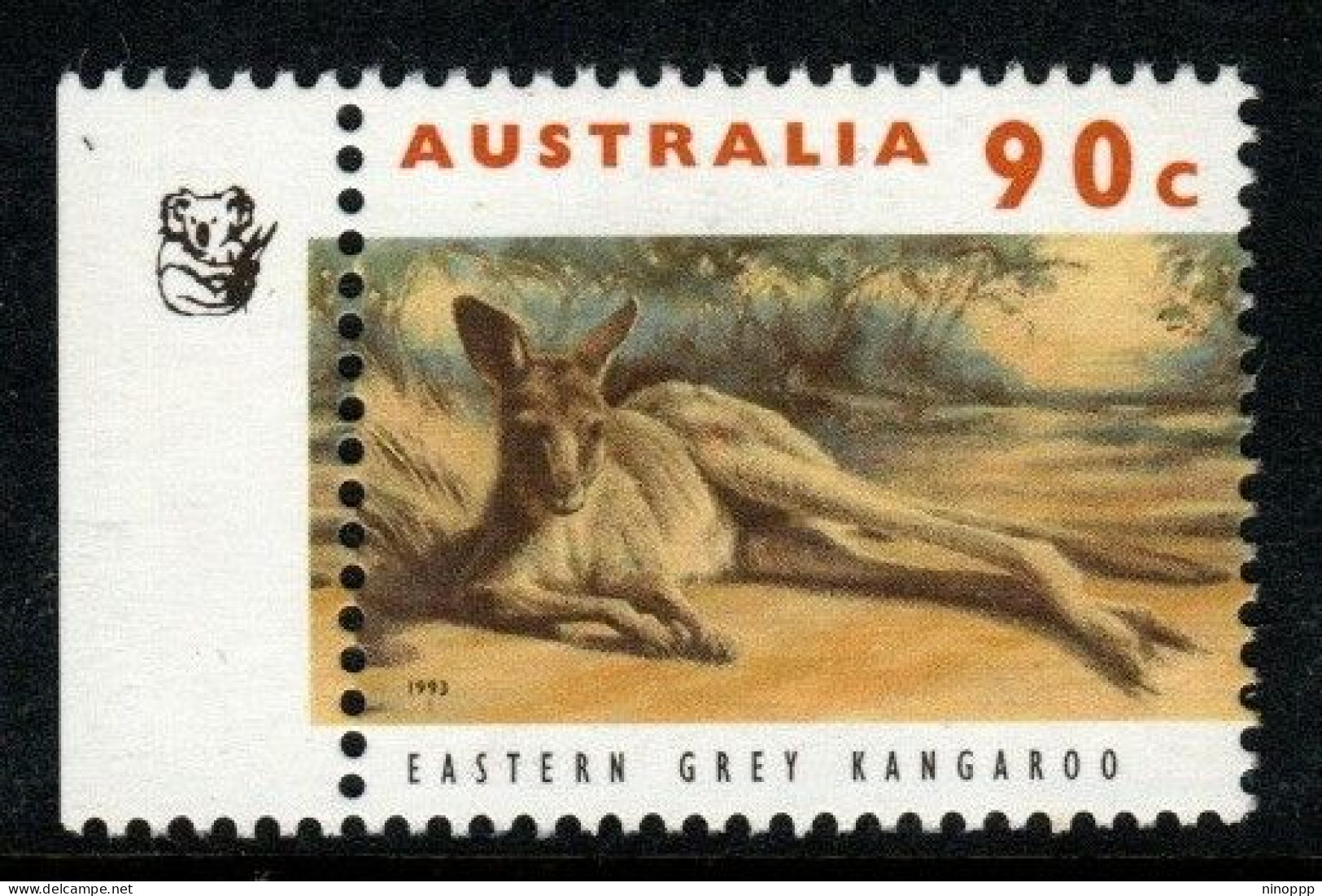 Australia Cat 1404a Wildlife  90c Eastern Grey Kangaroo  , 1 Koalas Reprint,mint Never Hinged - Ensayos & Reimpresiones