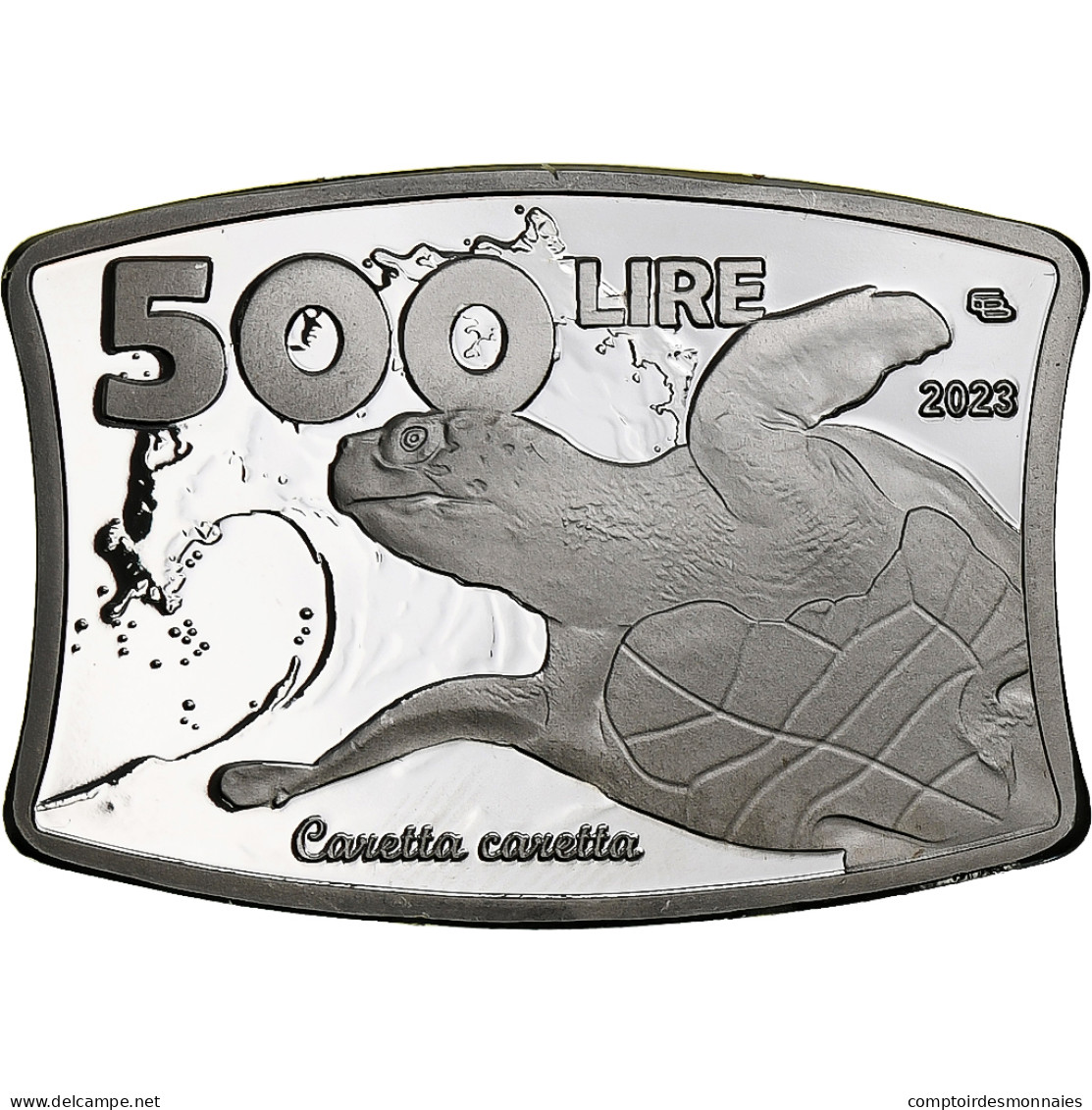 Italie, 500 Lire, Fantasy, 2023, Pelagie, Cuivre Plaqué Argent, SPL - 500 Liras