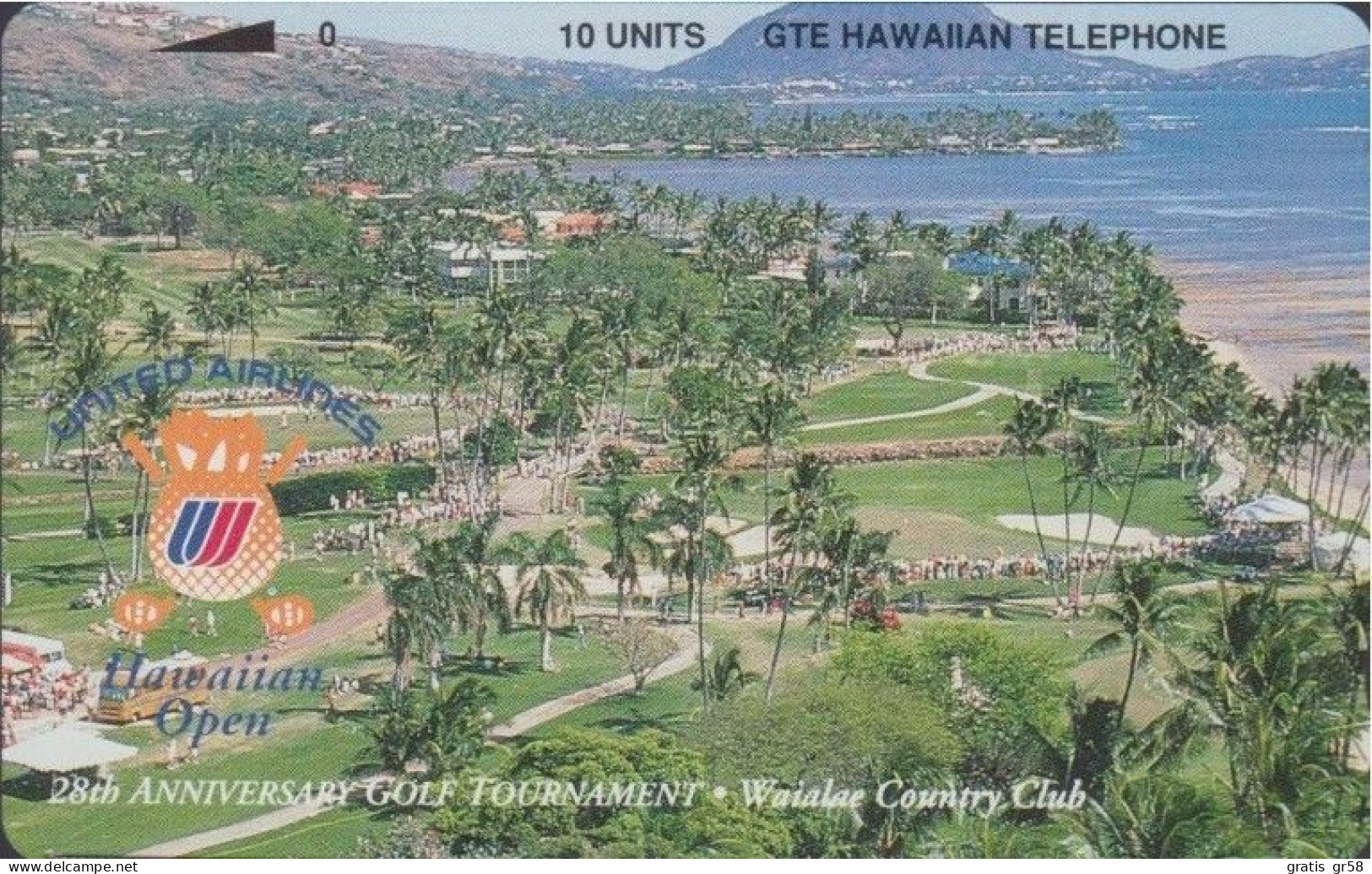 Hawaii - GTH-Pr6, 28th Hawaiian Open - Waialae, Golf Tournament, 10U, 2.000ex, Mint - Hawaii