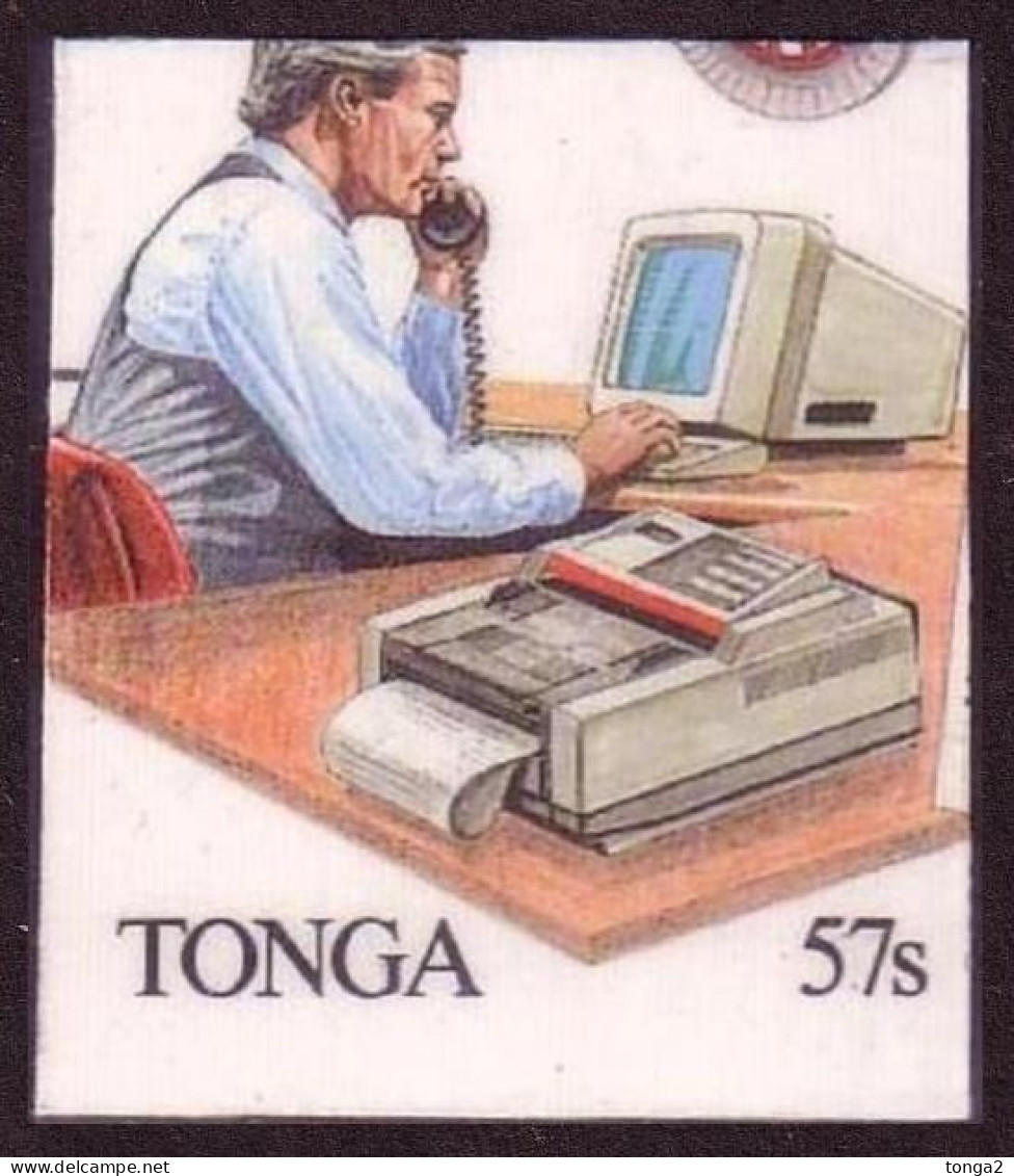 TONGA 1989 Cromalin Proof - Shows  Computer - 4 Exist - Tonga (1970-...)