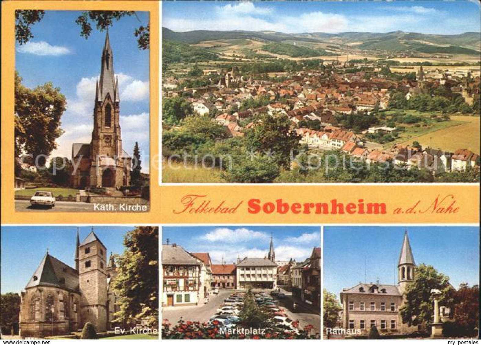 72032752 Bad Sobernheim Panorama Kirche Marktplatz Rathaus Bad Sobernheim - Bad Sobernheim