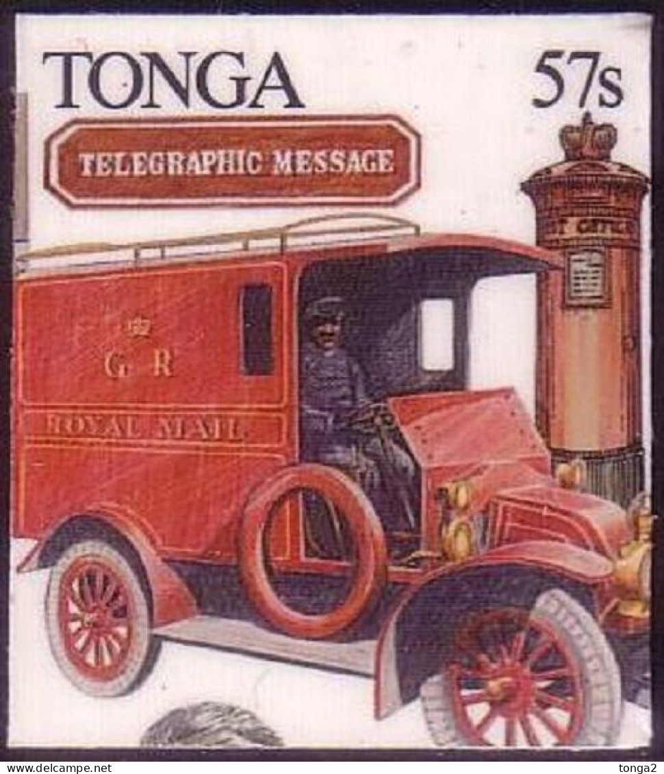 TONGA 1989 Cromalin Proof - Shows  Mail Van And Pillar Post Box  - 4 Exist - Tonga (1970-...)