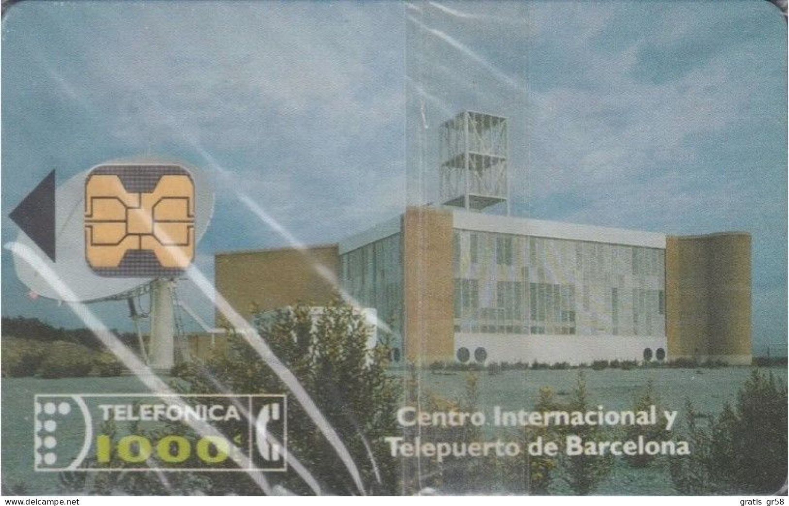 Spain - CP-007, Telefónica, Telepuerto (telecomunications), 1.000PTA, 50.000ex, 6/92, Mint NSB - Commémoratives Publicitaires