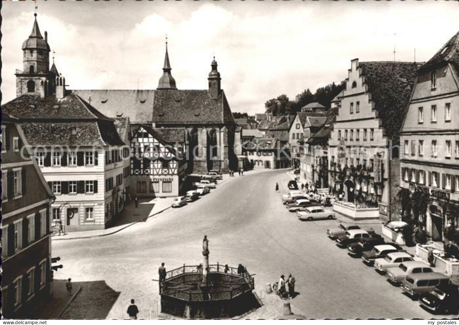 72032188 Feuchtwangen Marktplatz Brunnen Romantische Strasse Feuchtwangen - Feuchtwangen