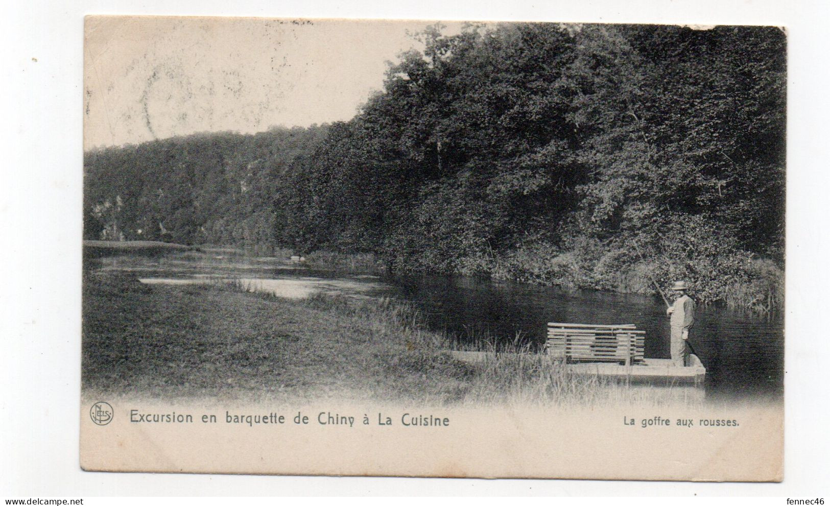 BELGIQUE - Excursion En Barque De CHINY à LA CUISINE- La Goffre Aux Rousses - Animée  - 1909  (H104) - Chiny