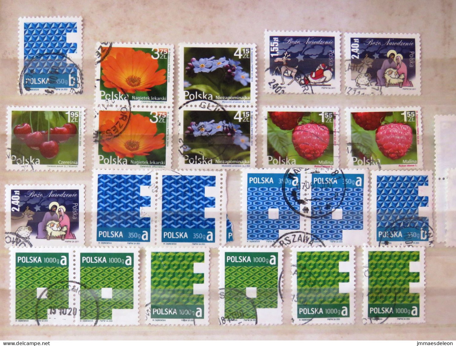 Poland 2009 - 2013 Fruits Flowers Christmas - Used Stamps