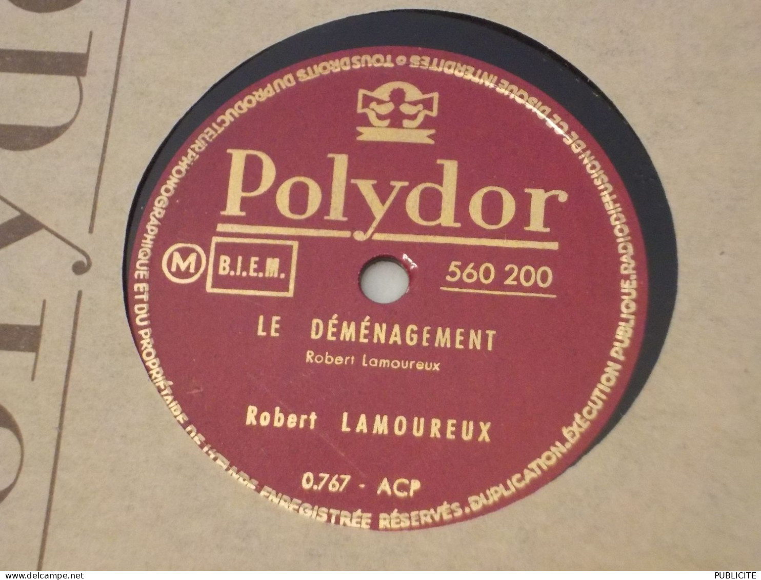 DISQUE 78 TOURS HISTOIRE COMIQUE  ROBERT LAMOUREUX 1950 - 78 Rpm - Gramophone Records