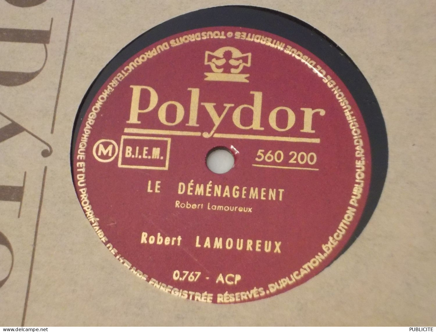 DISQUE 78 TOURS HISTOIRE COMIQUE  ROBERT LAMOUREUX 1950 - 78 Rpm - Schellackplatten