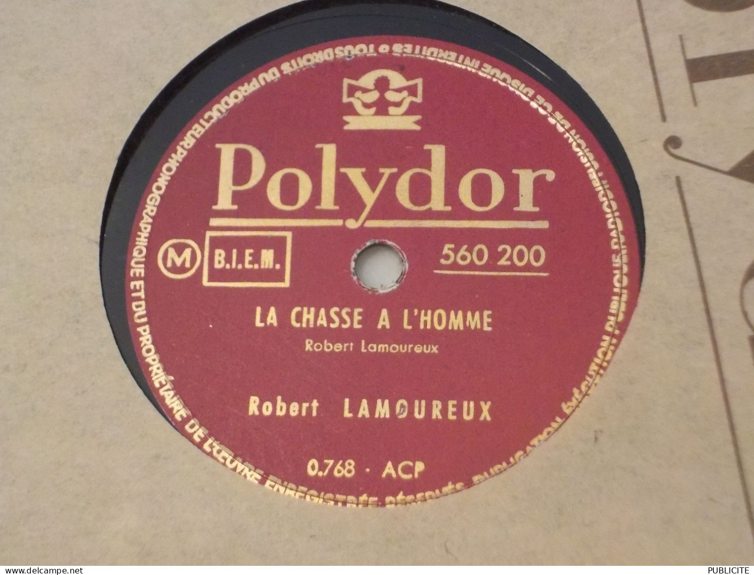 DISQUE 78 TOURS HISTOIRE COMIQUE  ROBERT LAMOUREUX 1950 - 78 Rpm - Schellackplatten