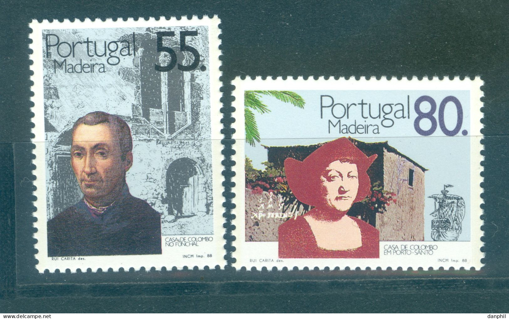 Portugal Madeira 1988, Mint, "Kolumbus Wohnsitze" (**) Mi 123-24 €4,50, MNH - Christoph Kolumbus