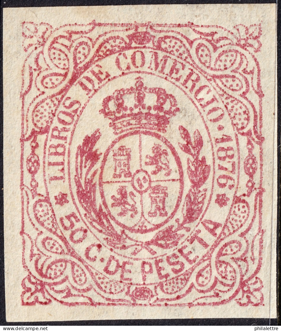 ESPAGNE / ESPANA - COLONIAS (Cuba) 1876 Sello Fiscal "LIBROS DE COMMERCIO" 50c Rosa - Nuevo* - Kuba (1874-1898)