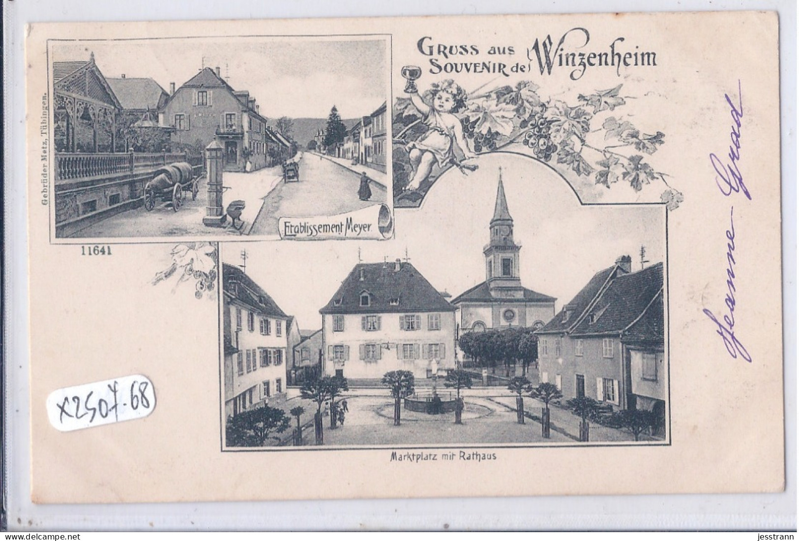 WINTZENHEIM- GRUSS AUS WINZENHEIM- SOUVENIR DE WINZENHEIM- ALOIS MEYER- WEINSTICHER & WEINBERGBESITZER - Wintzenheim