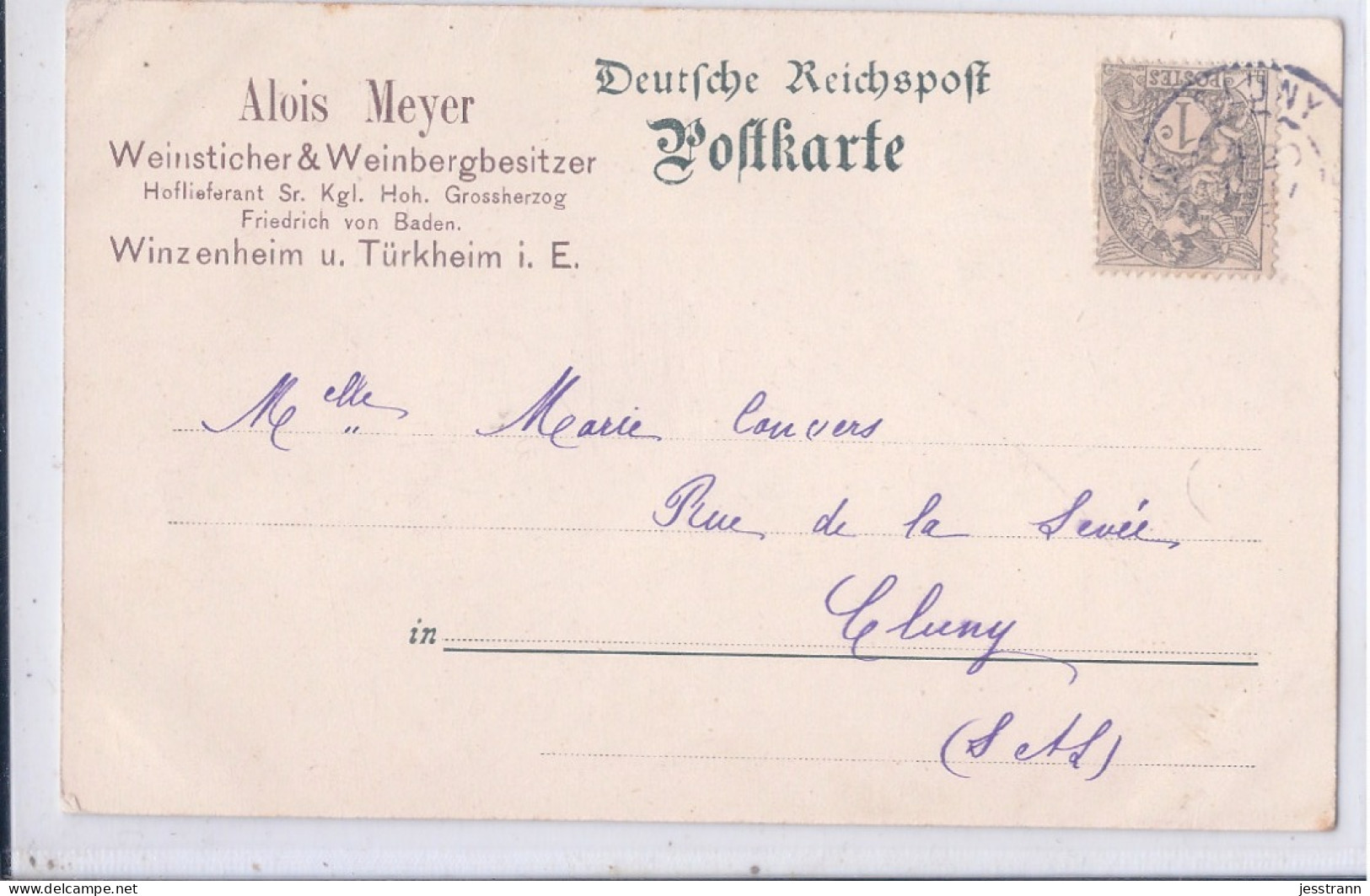 WINTZENHEIM- GRUSS AUS WINZENHEIM- SOUVENIR DE WINZENHEIM- ALOIS MEYER- WEINSTICHER & WEINBERGBESITZER - Wintzenheim