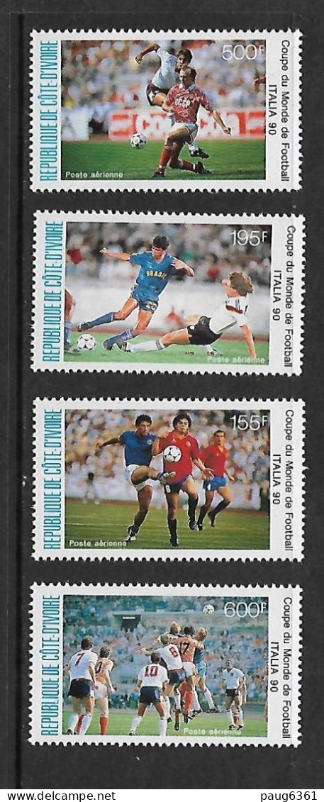 COTE D'IVOIRE 1990 FOOTBALL  N°A125/128  NEUF MNH** - 1990 – Italien