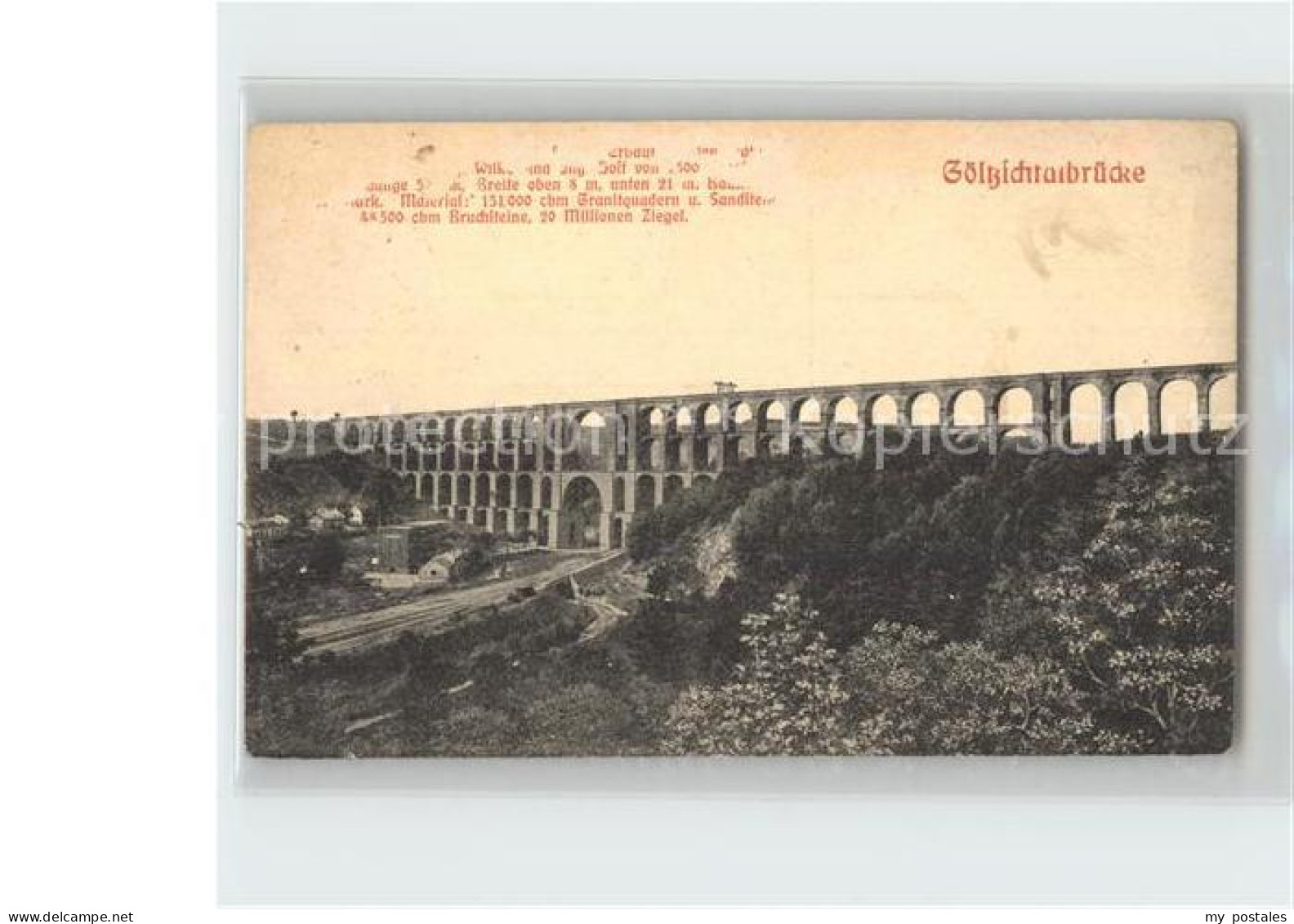 42214754 Mylau Goeltzschtalbruecke Erbaut 1851 Eisenbahn Vogtlaendische Schweiz  - Mylau